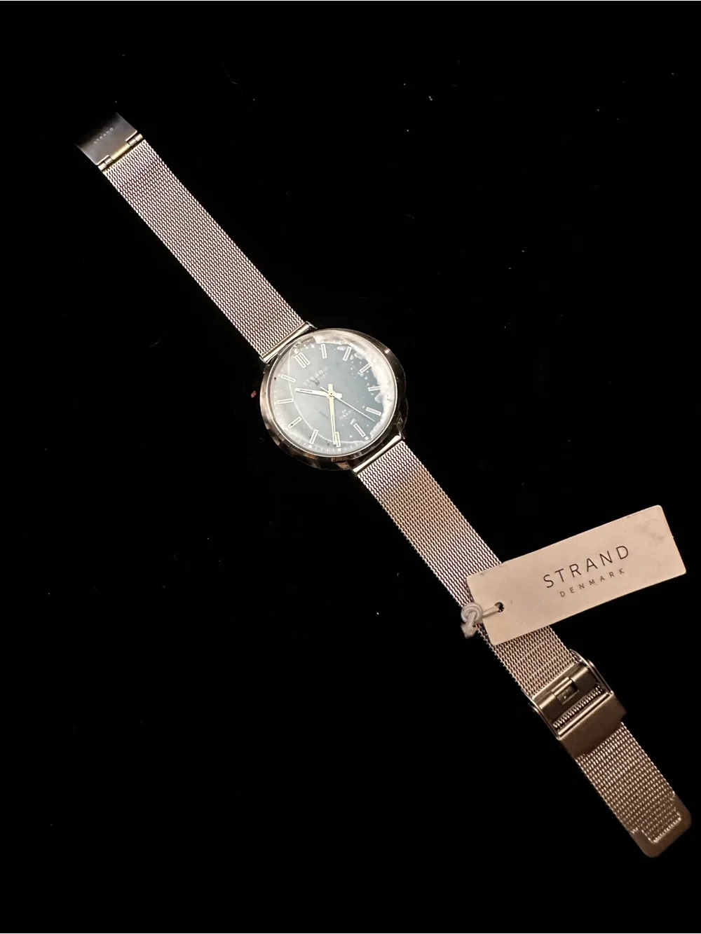 NWT Strand by Obaku watch vibrant blue dial/mesh bracelet. AS IS UNTESTED